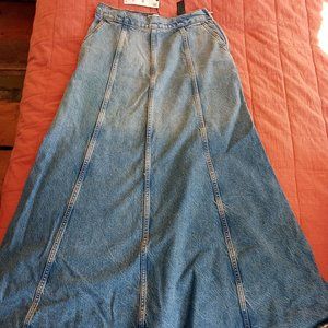 Zara Maxi Denim Skirt, Medium, NWT